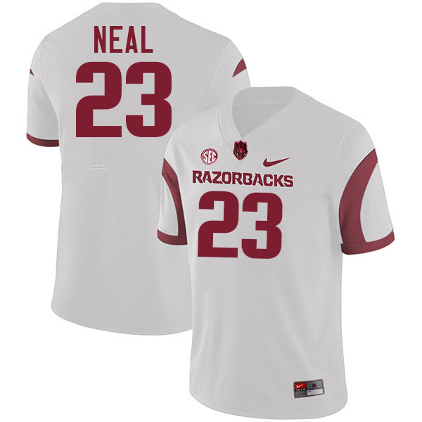 #23 Julian Neal Arkansas Jersey,Arkansas Razorbacks College Football Jerseys Stitched-Retro White  #23 Julian Neal Arkansas Jersey,Arkansas Razorbacks College Football Jerseys Stitched-Retro White